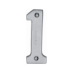 M Marcus Heritage Brass Numeral 1 - Face Fix 76mm Heavy font